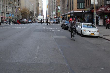 Picture yourself in a bike lane here.